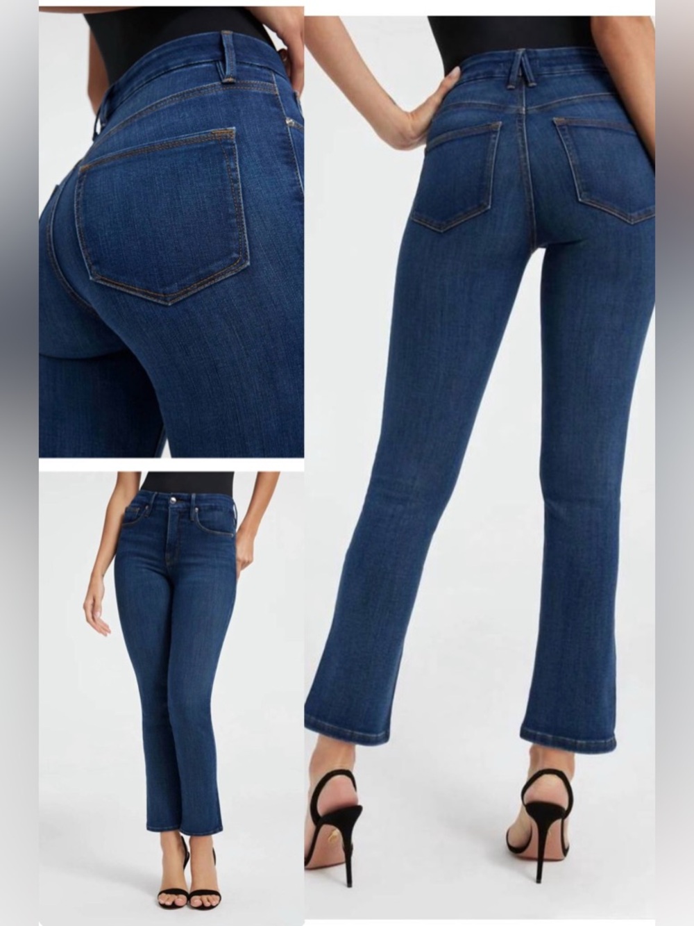 Good American Straight Leg Jeans in Deep Blue